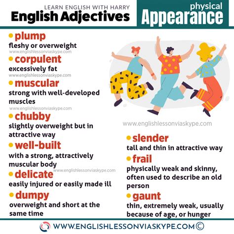 English Adjectives To Describe Physical Appearance 🇬🇧