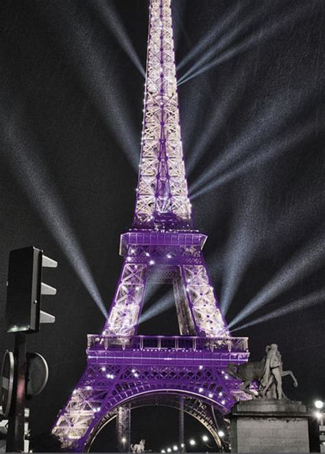 Purple Eiffel Greeting Card For Sale By Portia Olaughlin Eiffel