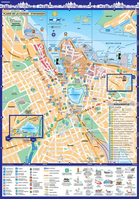 Stavanger Guide Maps Stavanger Plano De La Ciudad Noruega Español