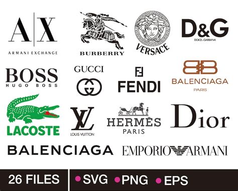 21 Designer Brand Logo Fashion Brand Logo Bundle Svg Luxury Etsy