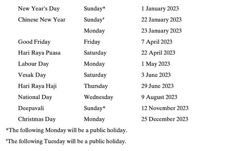 Singapore Public Holidays 2023