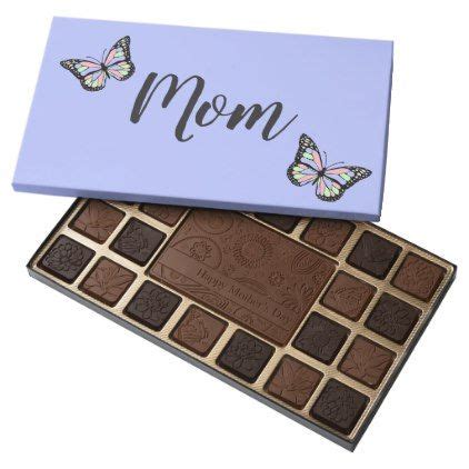 Pretty Butterflies Custom Mom Assorted Chocolates Best Mothers