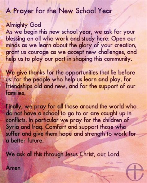 A Prayer For Schools To Say At The Start Of The New School Year Back
