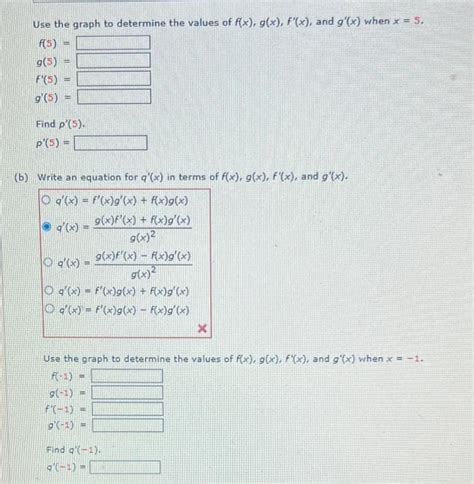 solved consider the following p x f x g x q x g x f x
