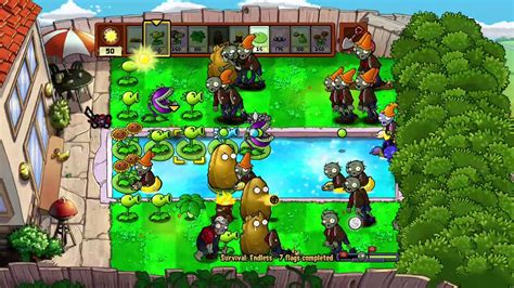 Casivg Plants Vs Zombies Xbox 360 Gameplay Survival Youtube
