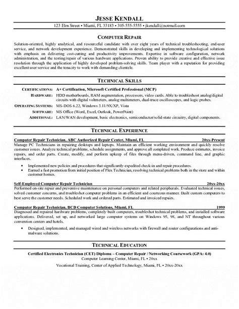 The resume for a computer technician must present a performer on varied responsibilities as listed in the following sample. 20 Of the Best Ideas for Computer Technician Resume ...