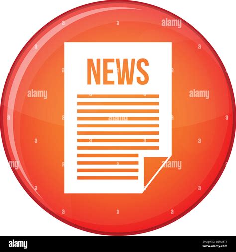 News Newspaper Icon Flat Style Stock Vector Image And Art Alamy