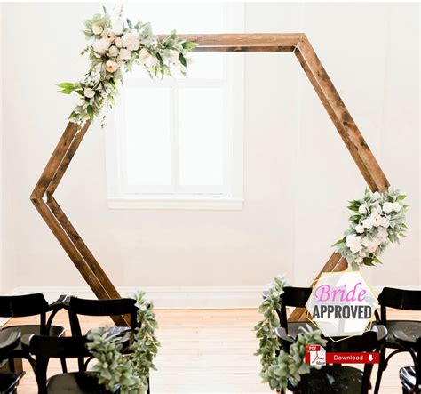 Hexagon Wedding Arbor Diy Plans Pdf Backyard Trellis And Etsy