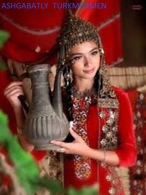 People From Around The World Turkmen Girl In Her Traditional Dress
