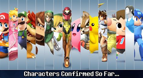 Super Smash Bros 3ds Confirmed Characters