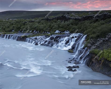 Long Exposure Shot Of Hraunfossar Waterfall In Iceland — Weather