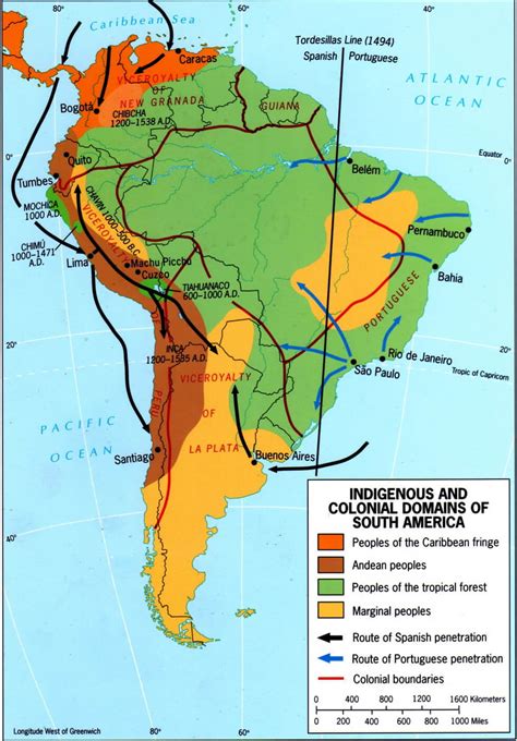 Indigenous South America Map