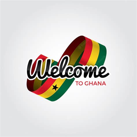 Premium Vector Welcome To Ghana Vector Illustration On A White