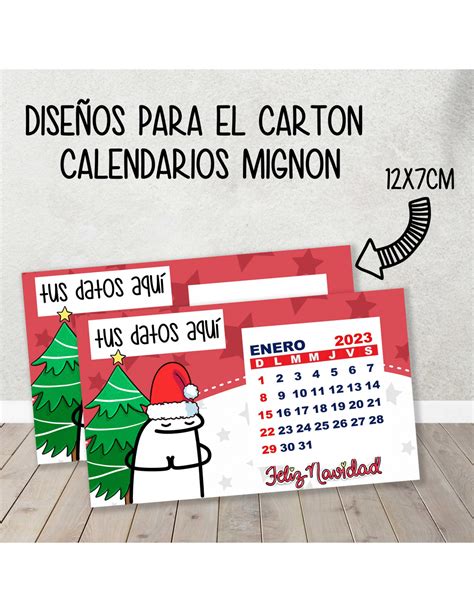Carton Para Calendario Mignon Flork Navidad