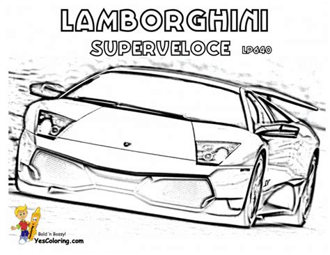 Easy and hard car coloring pages of veneno, aventador, miura, reventon, cala, concept. Coloriage Lamborghini Superveloce dessin gratuit à imprimer