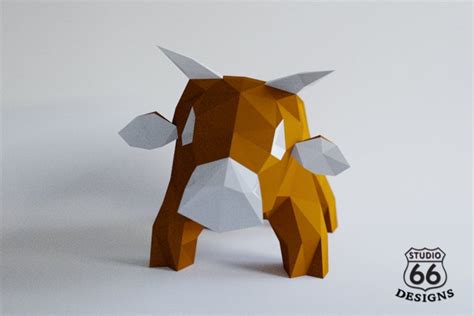 Highland Cow Papercraft Cow 3d Papercraft Paper Animal