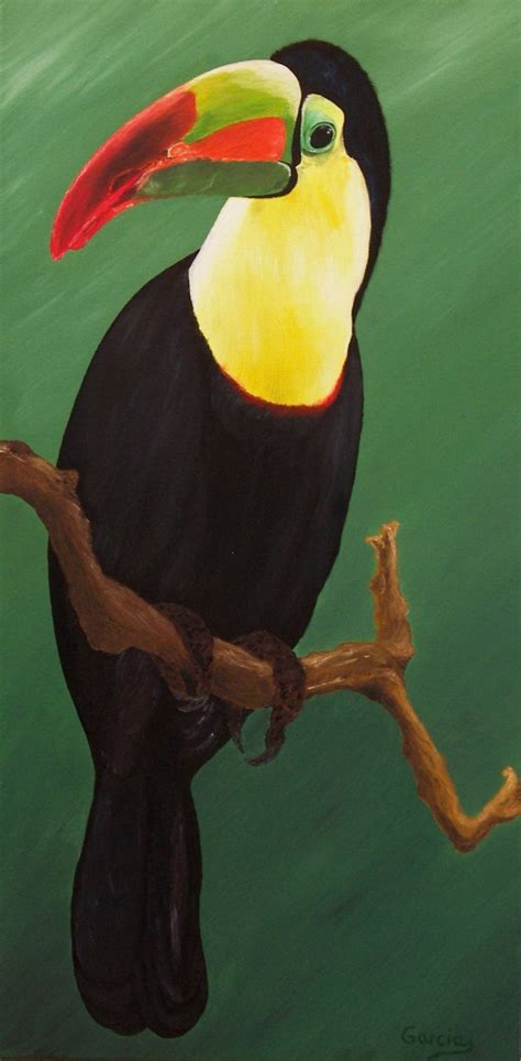 Toucan Oil Painting Bird Painting Toucan Bird Original Oil Etsy