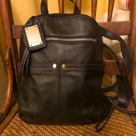 Tignanello Bags Tignanello Black Leather Backpack Poshmark
