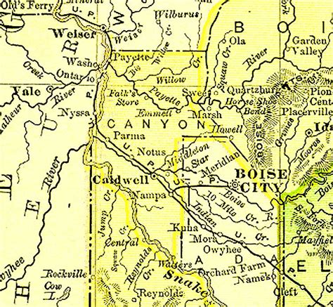 The Usgenweb Archives Digital Map Library Idaho Maps