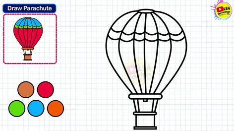 How To Draw Parachute Lba Drawings Youtube