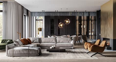 Home Designing Captivating Modern Glamour In Grey Gold