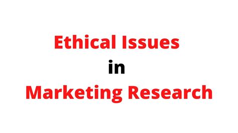Lecture 4 Ethical Issues In Marketing Research Marketing Research