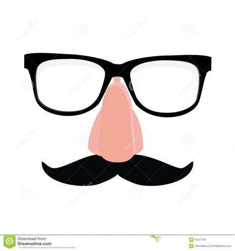 Nose disguise glasses vectors (177). Disguise Glasses, Nose And Mustache Stock Illustration ...