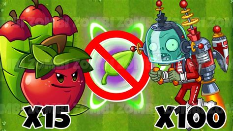 Pvz 2 All Plants No Plant Food Vs 100 Blastronaut Zombie Who Will Win