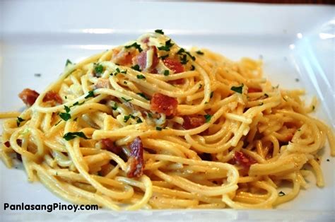 How to cook aligue pasta the panlasang pinoy way. ALL i WANNA DO is BAKE!: Spaghetti Carbonara | Panlasang Pinoy