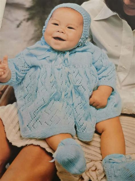Little Boy Blue Baby Knitting Pattern Set Vintage Free Baby Knitting