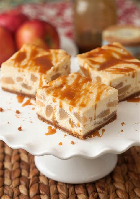 Salted Caramel Apple Cheesecake Bars Tide And Thyme