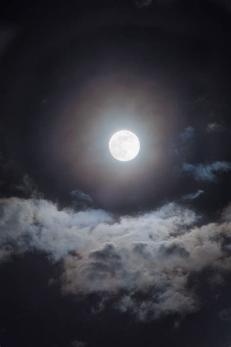 The Moon On A Partly Cloudy Night Sky Skies Nature Photography