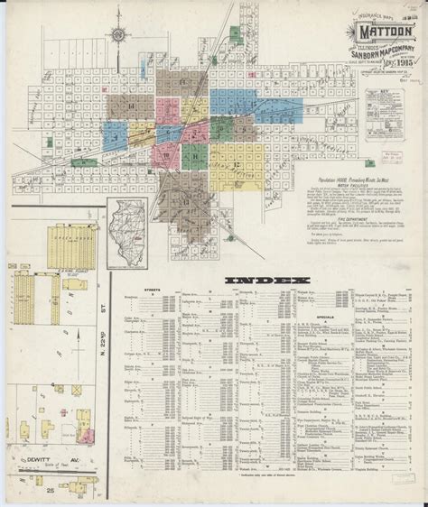 Sanborn Fire Insurance Map From Mattoon Coles County Illinois