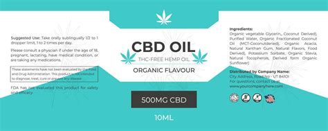 CBD Label Design Template Hemp Oil Label Design And Product Packaging