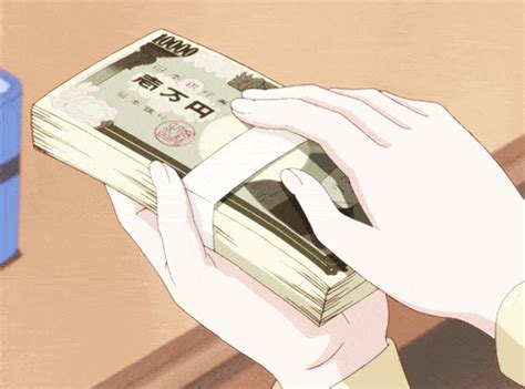 Anime Girl Throwing Money 
