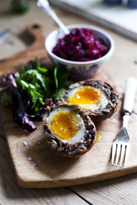 Donal Skehan Black Pudding Scotch Eggs With Beetroot Relish