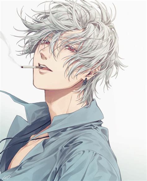 Pin By Nathaniel On Anime Guys Anime Anime Art Beautiful White Hair