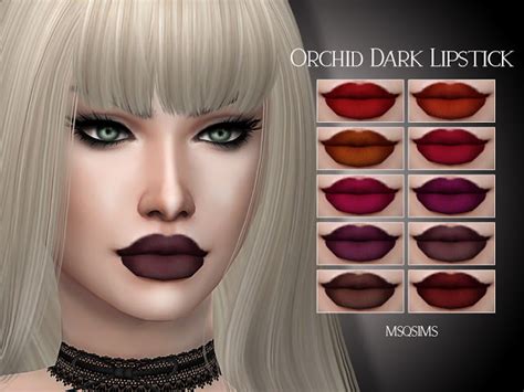 Orchid Dark Lipstick At Msq Sims Sims 4 Updates