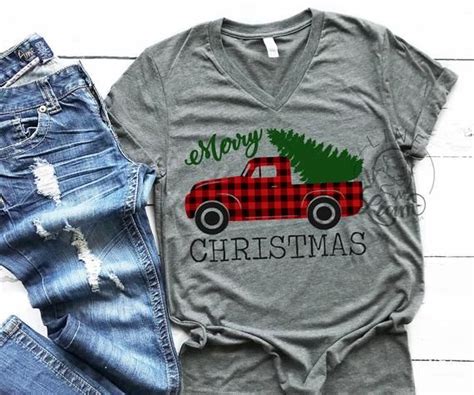 Merry And Bright Womens Christmas Shirt Christmas Shirt Etsy