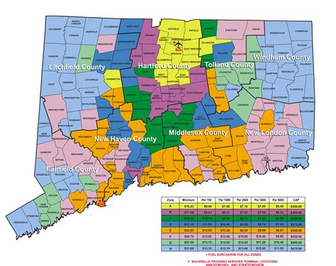 Printable Map Of Connecticut Towns