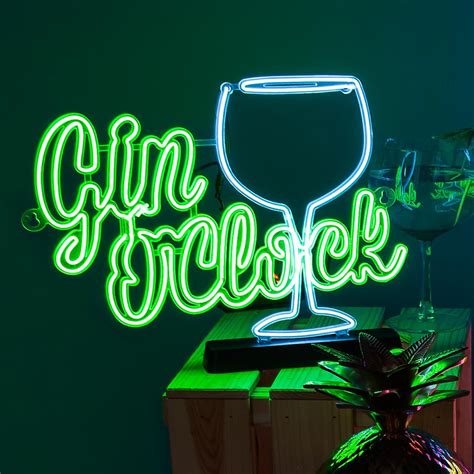 Gin Bar Neon Sign Tresooth Holiday Barnsu