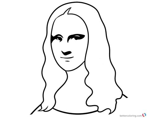 Mona lisa coloring page at getdrawings com free for personal use. Mona Lisa Coloring Pages How to Draw Simple - Free ...