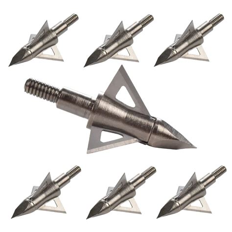 12pcs Broadhead 100 125 Grain Hunting Arrow Head 3 Blades 88mm Archery