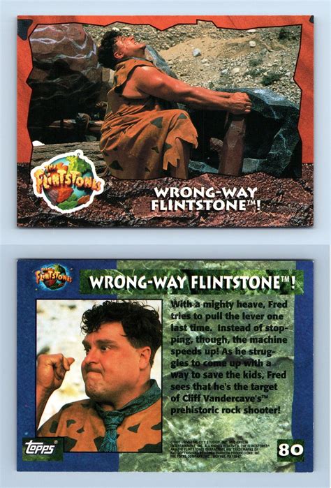 Wrong Way Flintstone 80 The Flintstones 1993 Topps Trading Card