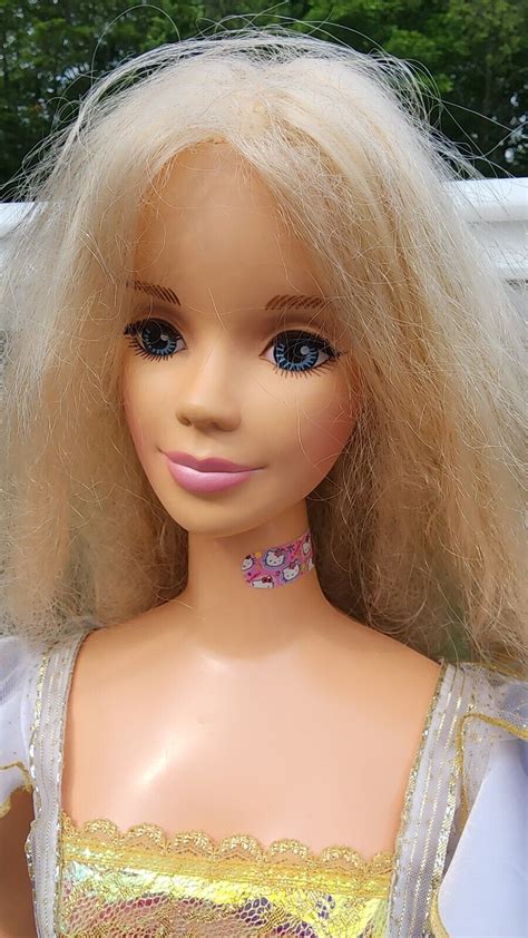 Vintage My Size Barbie Doll Angel 3 Feet Tall Blonde Hair Blue Eyes