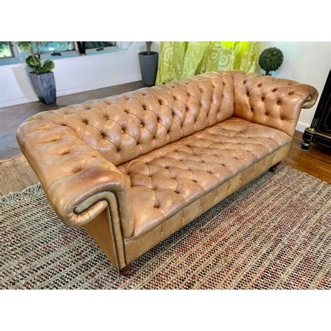 Vintage Leather Chesterfield Sofa Chairish
