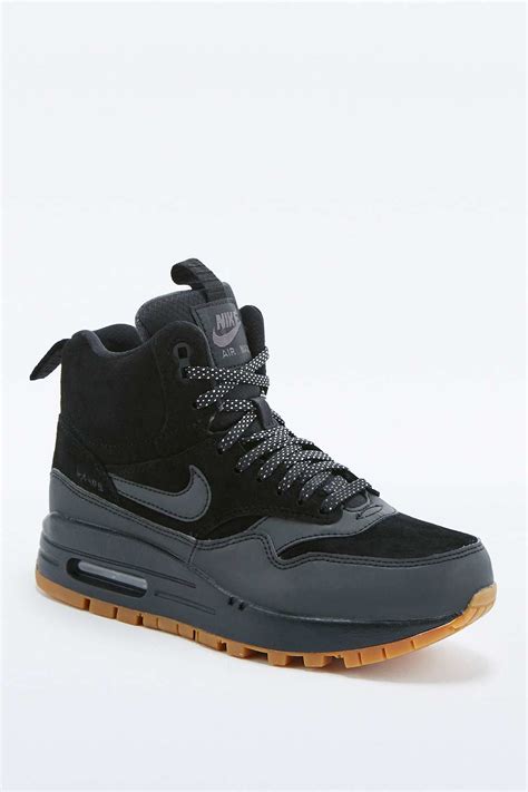 Nike Leather Air Max 1 Black Trainer Boots For Men Lyst