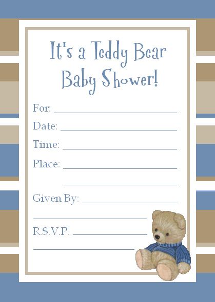 Teddy Bear Baby Shower Invitations Dolanpedia