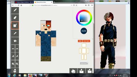 Creando Skin De Minecraft De Bnha Todoroki Youtube