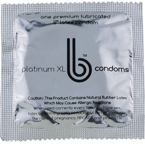 B Condoms Xl Platinum Large Size Condoms Help Center For Lgbt Health